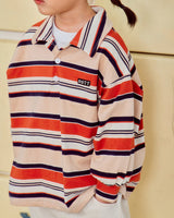 Mitte Multi-Stripe Polo Top_Brick