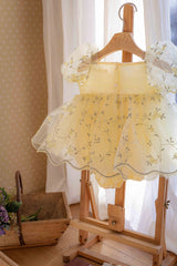 Roselyn Bloom Dress Romper_ Yellow