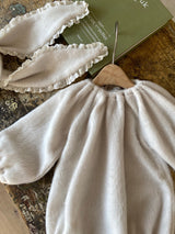 Fluffy Bunny Bonnet and Romper Set_Cream