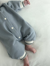 Soft Terry Polo Romper_Blue