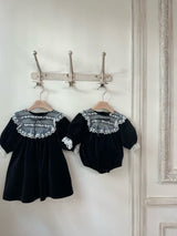 Camilla Velour Dress_ Black