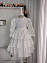Ariel Ruffle Dress_Ivory