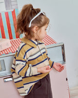 Mitte Multi-Stripe Polo Top_Olive