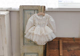Roselle Tulle Dress Romper_ Cream