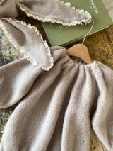 Fluffy Bunny Bonnet and Romper Set_Beige