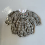 Lulu Bubble Romper_ Khaki