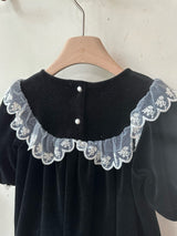Camilla Velour Dress_ Black