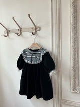 Camilla Velour Dress_ Black