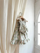 Green Veil Embroidered Dress