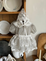 Iris Embroidery Romper_Grey