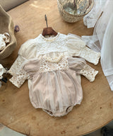 Erica Tulle Romper _Cream