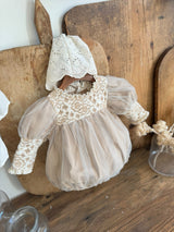 Erica Tulle Romper _Beige