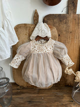 Erica Tulle Romper _Beige