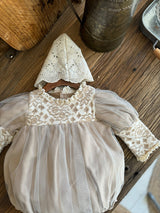 Erica Tulle Romper _Beige