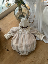 Erica Tulle Romper _Beige
