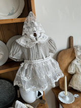 Iris Embroidery Romper_Grey