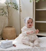 Roselle Tulle Dress Romper_ Cream