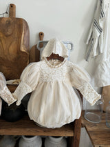Erica Tulle Romper _Cream