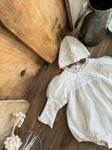 Erica Tulle Romper _Cream