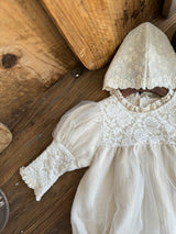 Erica Tulle Romper _Cream