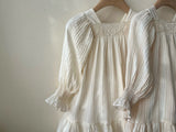 New Vintage Dress _Beige Stripe