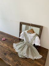 Ann Check Suspender Skirt Bloomer