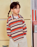 Mitte Multi-Stripe Polo Top_Brick