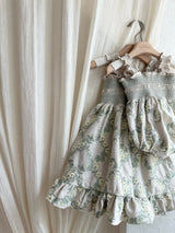 Green Veil Embroidered Dress