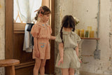 Florence Embroidered Blouse & Shorts Set_ Khaki