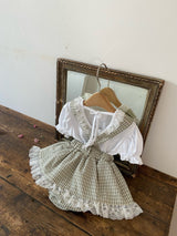 Ann Check Suspender Skirt Bloomer