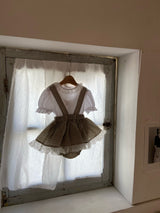 Ann Check Suspender Skirt Bloomer