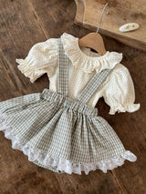 Ann Check Suspender Skirt Bloomer