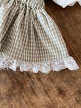 Ann Check Suspender Skirt Bloomer