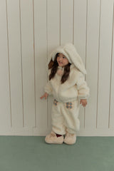 Bunny Pom-Pom Top & Pants Set_ Cream