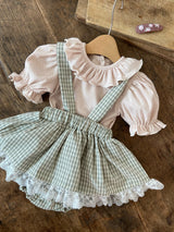 Ann Check Suspender Skirt Bloomer