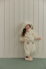 Bunny Pom-Pom Top & Pants Set_ Cream