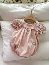 Latte Embroidered Romper_ Pink