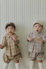 Baby Check Top and Shorts Set _2Colours