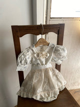 Blue Rose Garden Romper