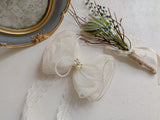 Gold Pearl Ribbon Headband