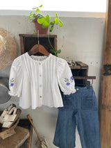 Aster Embroidered Linen Blouse_Ivory