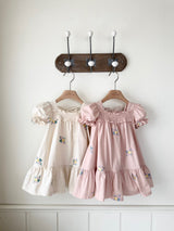 Latte Embroidered Dress_ Pink