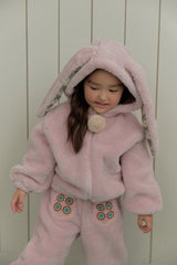 Bunny Pom-Pom Top & Pants Set_ Lavender