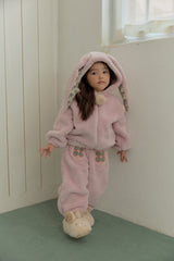Bunny Pom-Pom Top & Pants Set_ Lavender