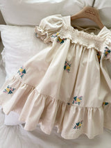 Latte Embroidered Dress_ Ivory