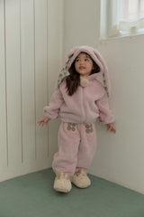 Bunny Pom-Pom Top & Pants Set_ Lavender
