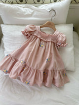 Latte Embroidered Dress_ Pink