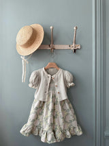 Green Veil Embroidered Dress