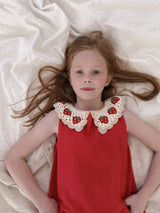 Strawberry Crochet Collar Dress