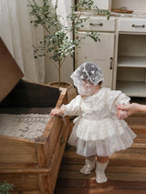 Roselle Tulle Dress Romper_ Pink